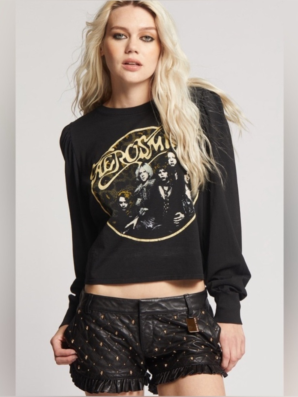 Aerosmith Back In the Saddle Puff Long Sleeve Tee RECYCLED KARMA